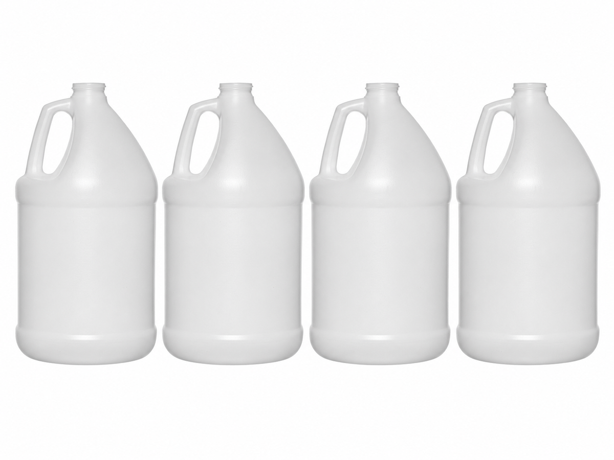 1 Gallon Bottle, 38-400, Natural, HDPE, Round Jug with cap