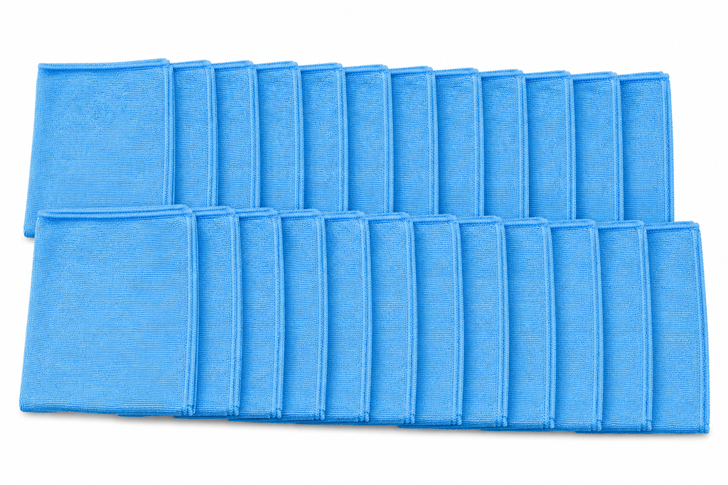 Microfiber Towel, Light Blue, 16"x16"