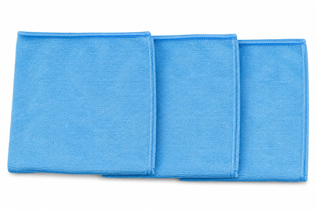 Microfiber Towel, Light Blue, 16"x16"