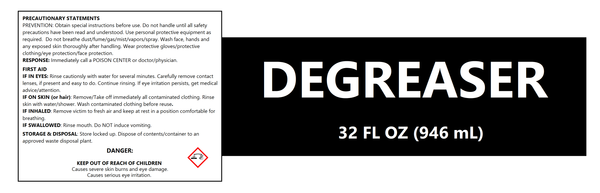 DEGREASER Generic Label