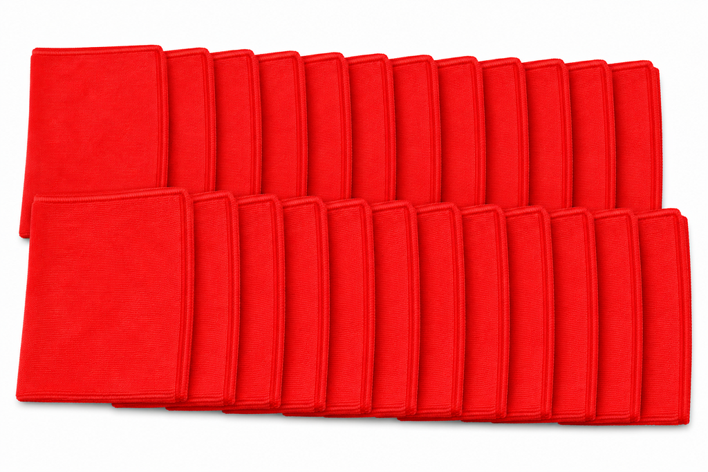 Microfiber Towel, Red, 16"x16"