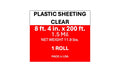 Plastic Sheeting 8'4" x 200' 1.5 Mil Clear