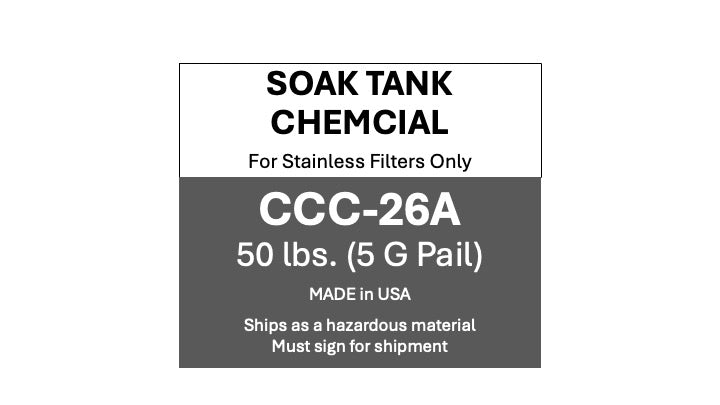 CCC-26A, Stainless Steel Filter Soak Tank Chemical