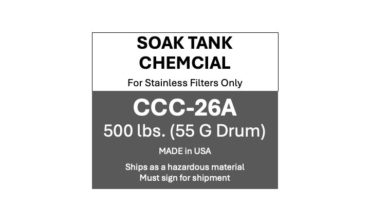 CCC-26A, Stainless Steel Filter Soak Tank Chemical