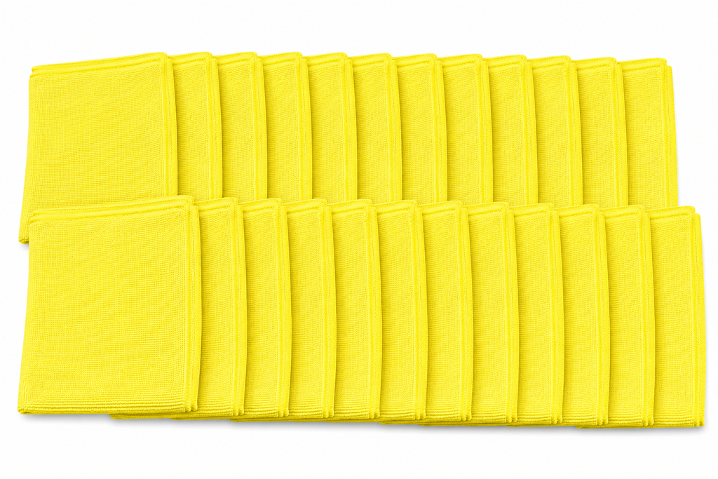 Microfiber Towel, Yellow, 16"x16"